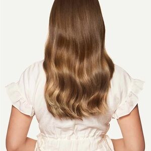 Luxy 16" Chestnut Brown Balayage Halo® Hair Extensions - 16" (140g) Remy